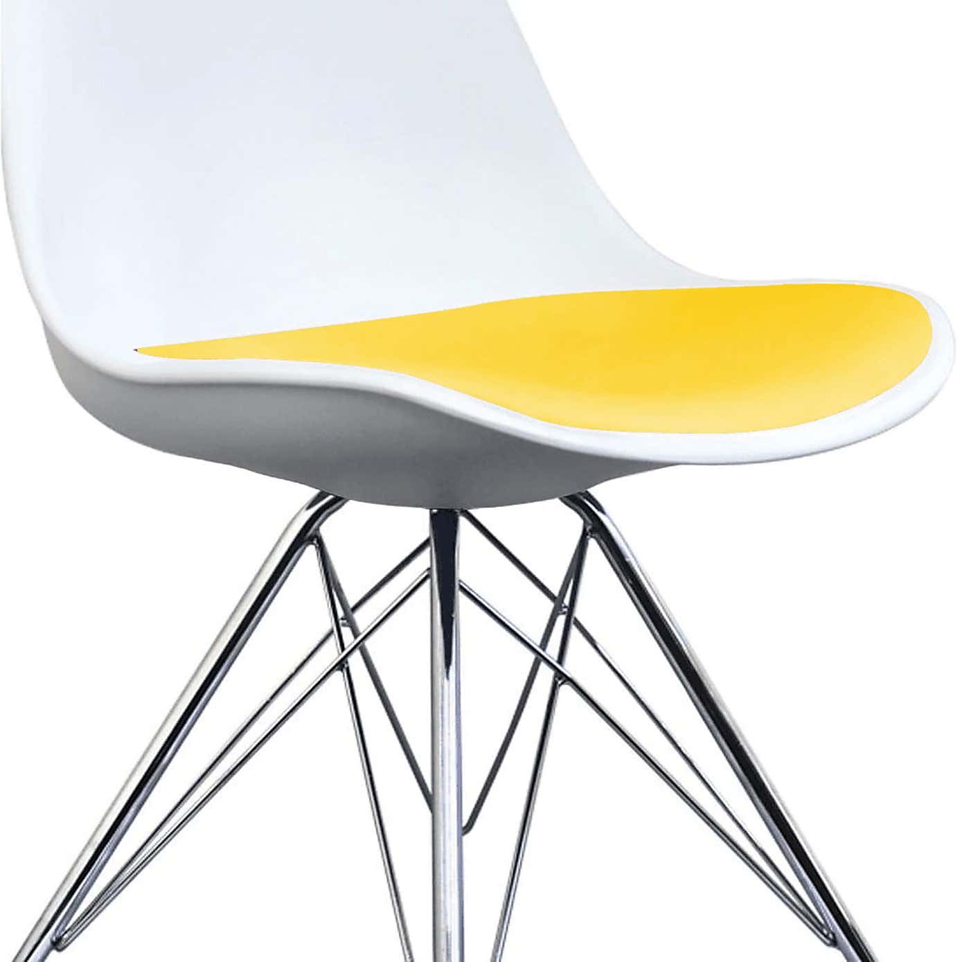 Fusion Living Soho White Plastic Dining Chair