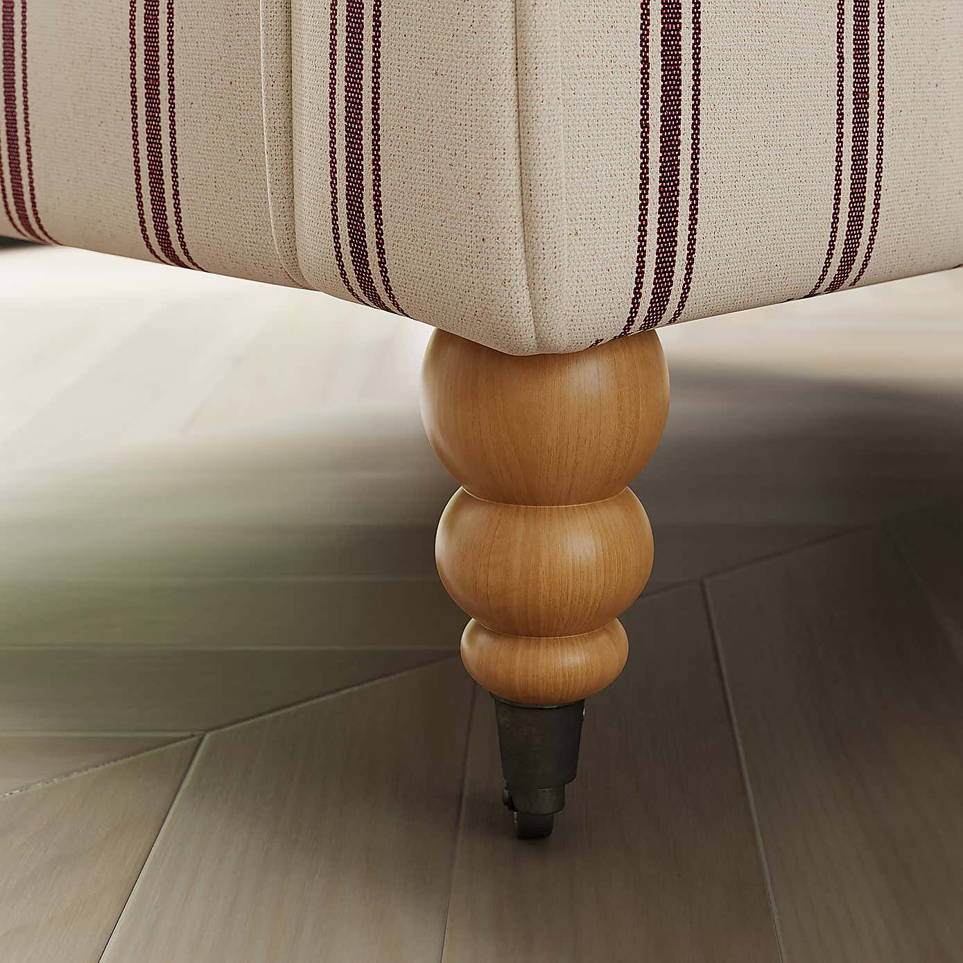 Oswald Grande Folkstone Stripe Wingback Armchair