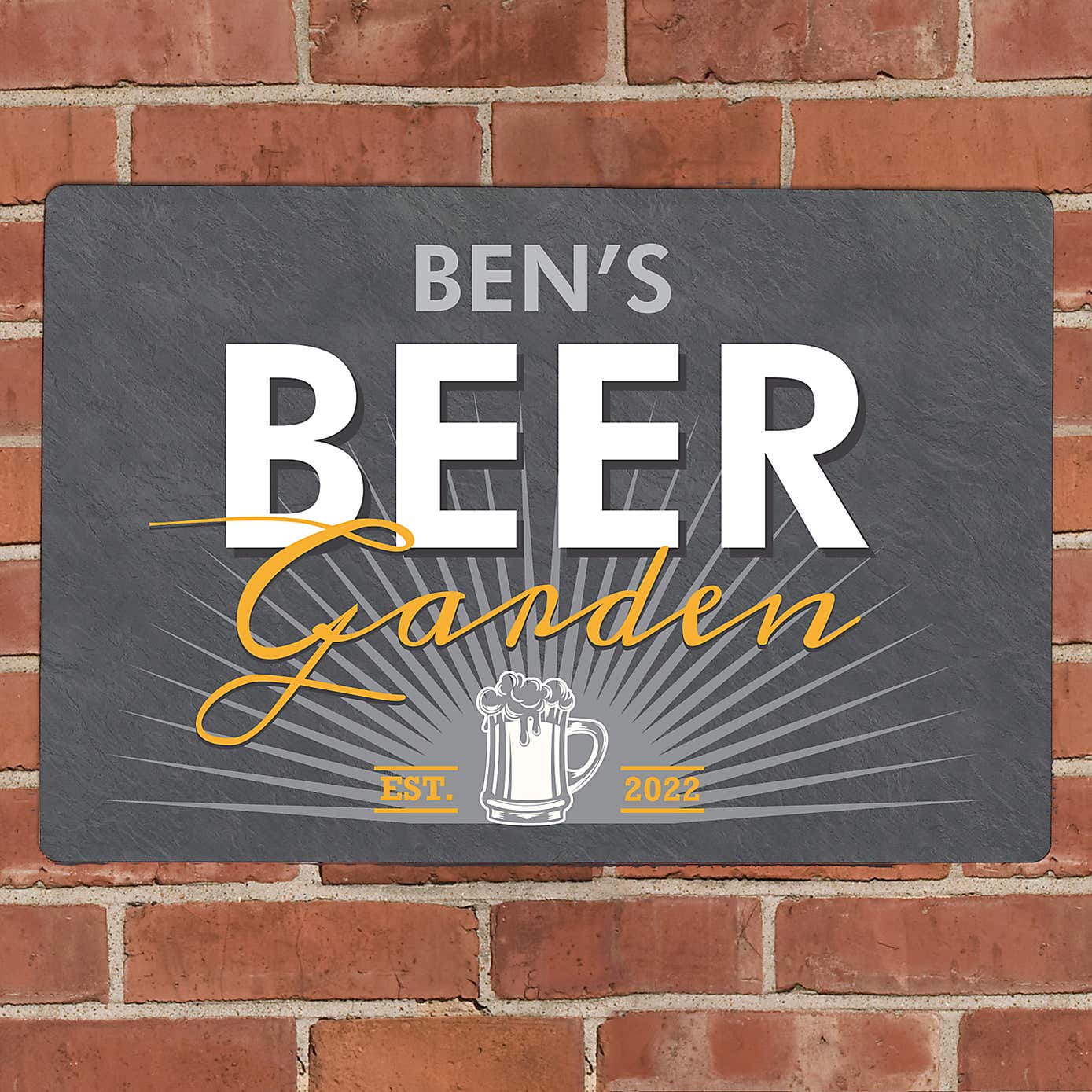 Personalised Beer Garden Metal Sign