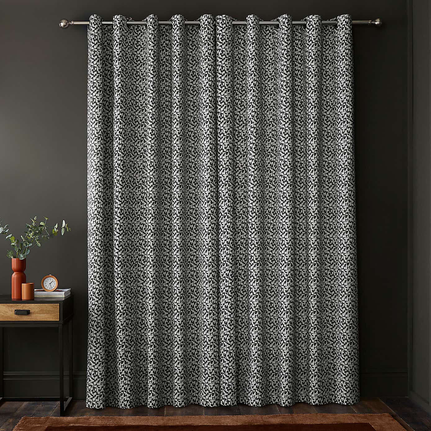 Valter Mino Geometric Blackout Eyelet Curtains
