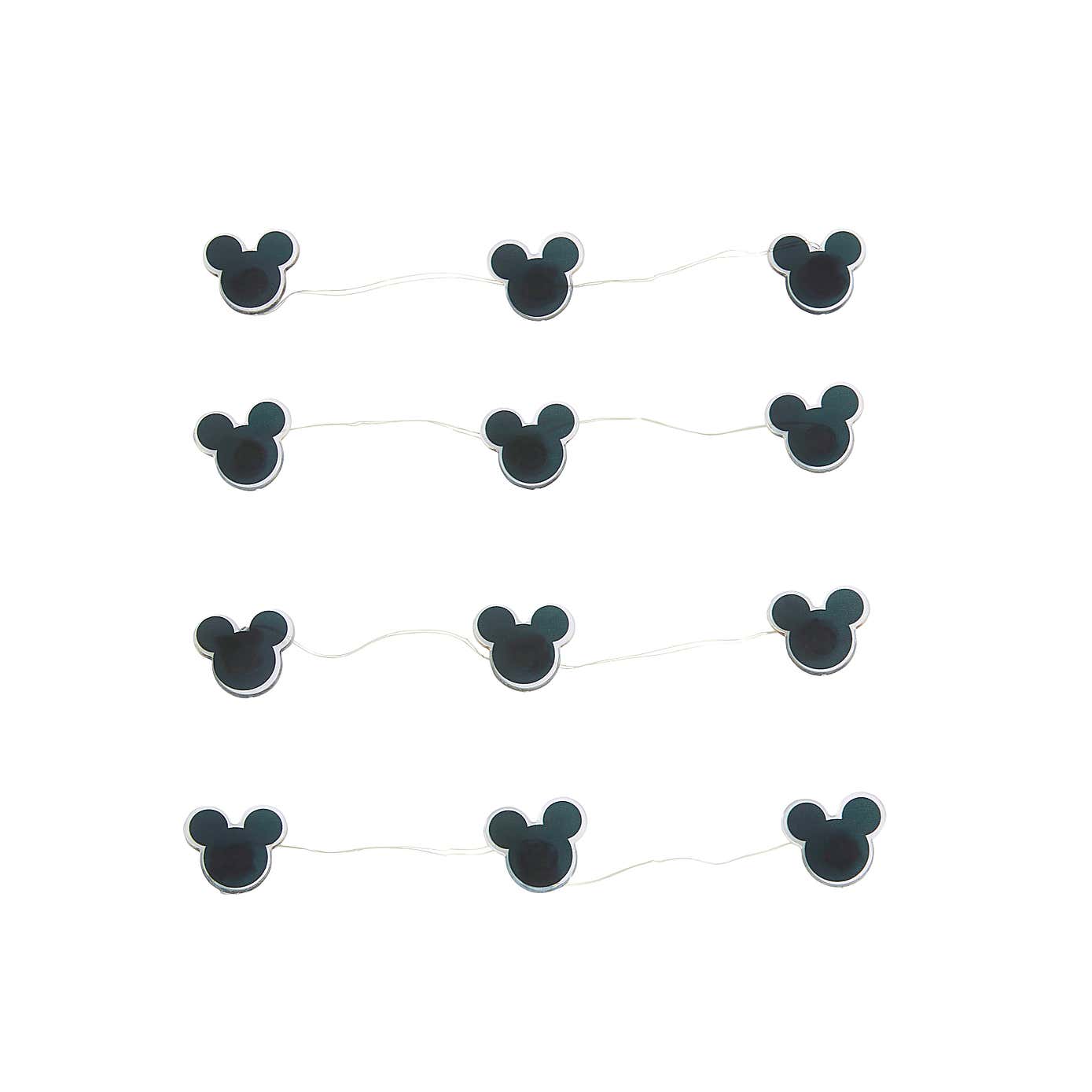 Mickey Mouse Black LED String Lights