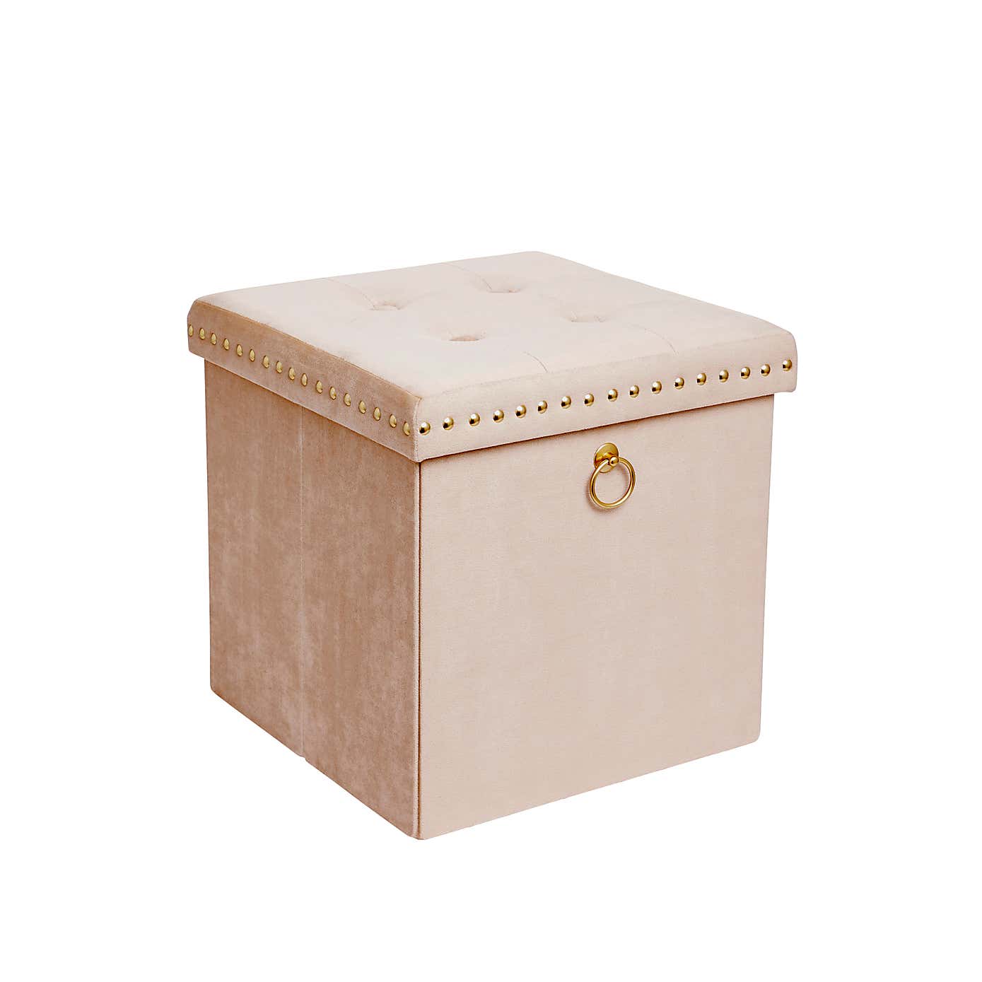 Velvet Cube Ottoman