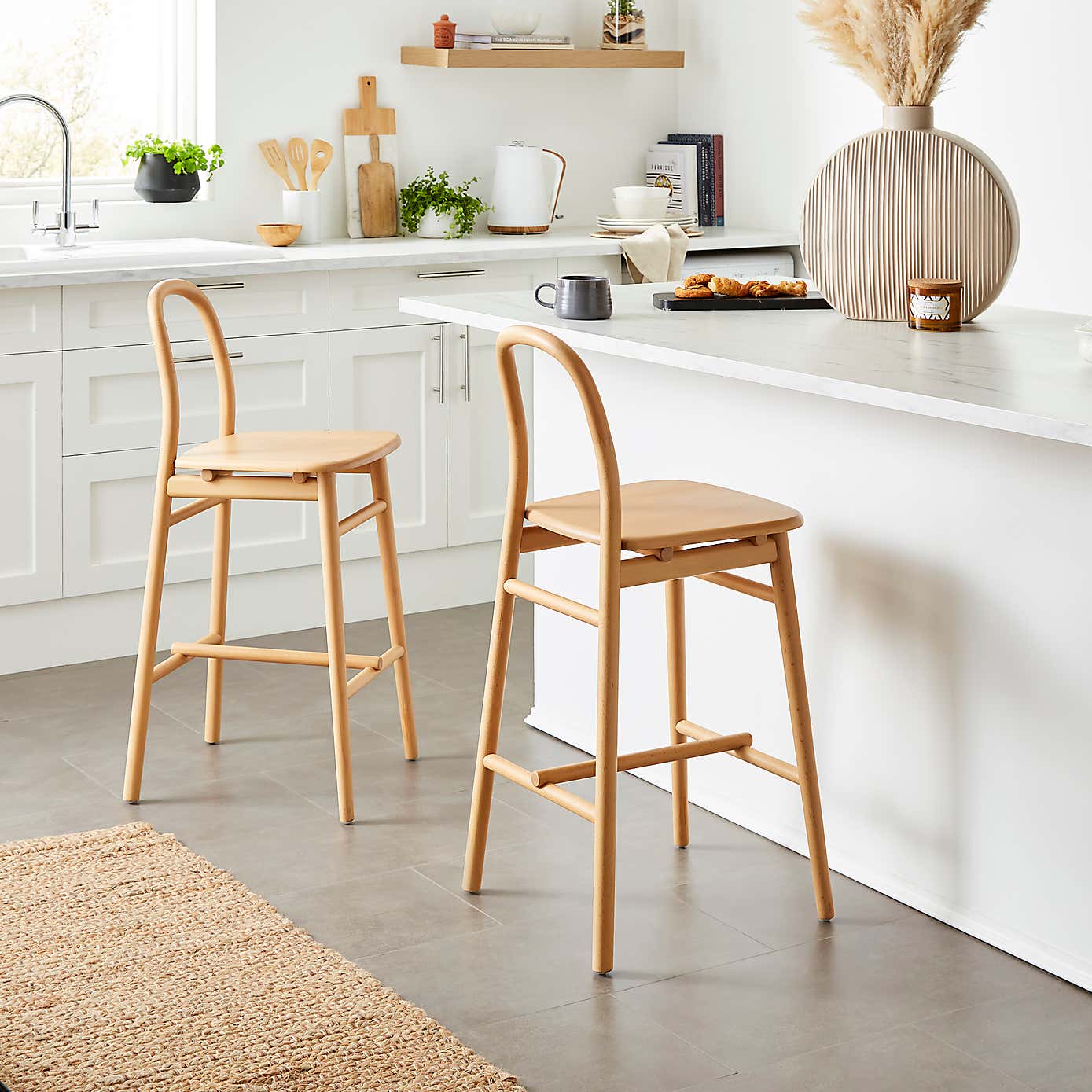 Frances Counter Height Bar Stool, Oak