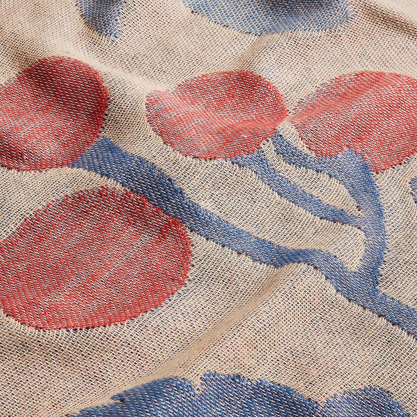 Stylised Floral Jacquard Woven Throw 155x170