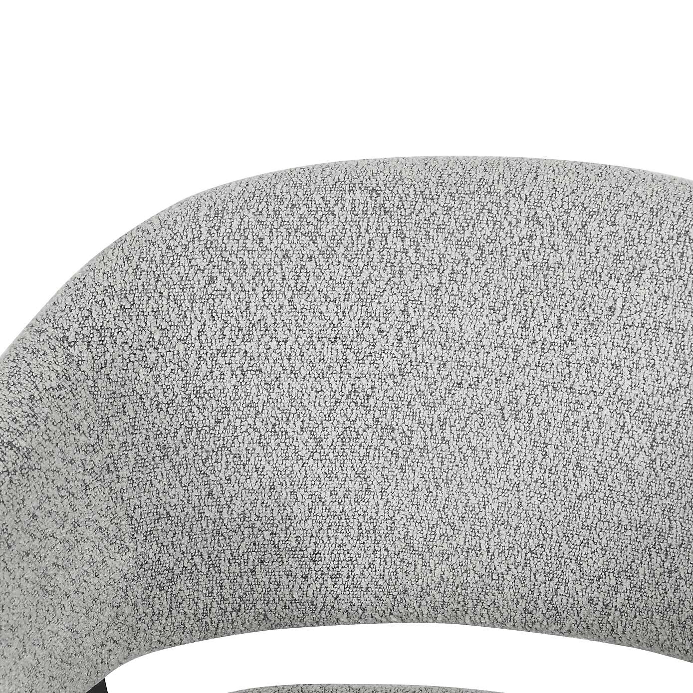 Set of 2 Indus Valley Herbie Curved Back Boucle Dining Chairs