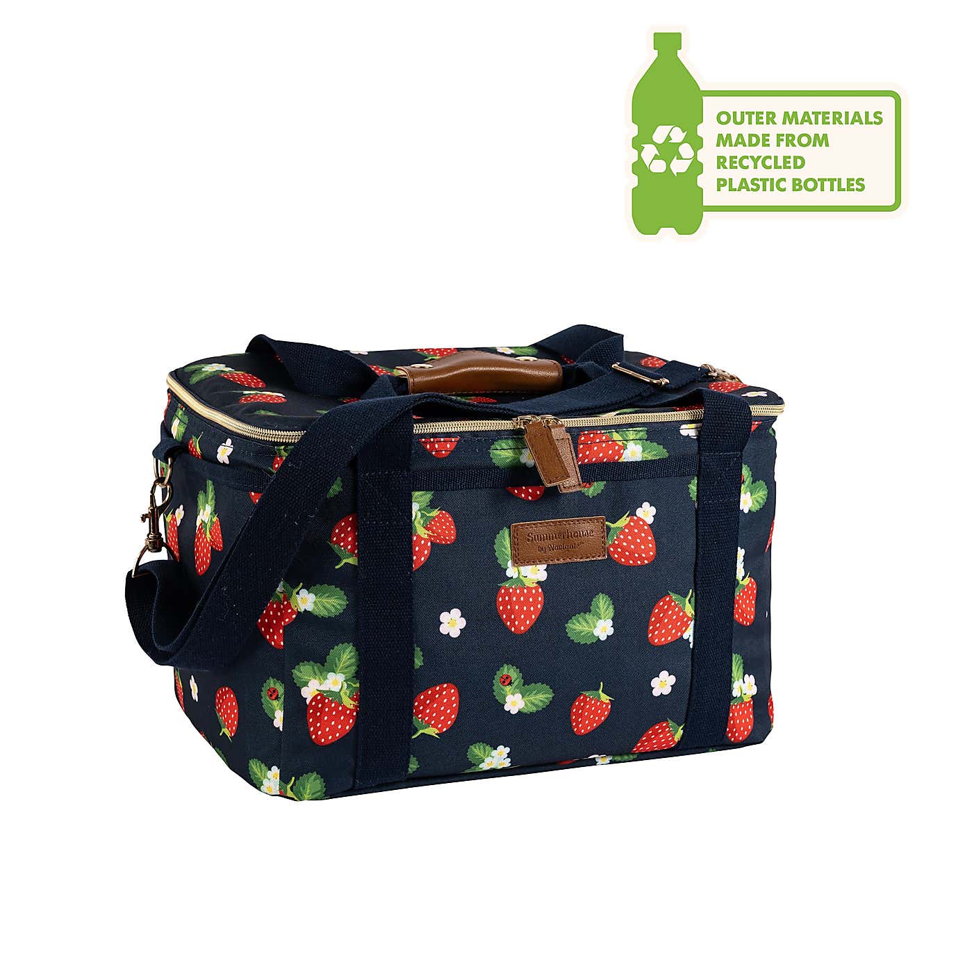 Strawberries & Cream Luxury 18 Litre Insulated Family Picnic Cool Bag