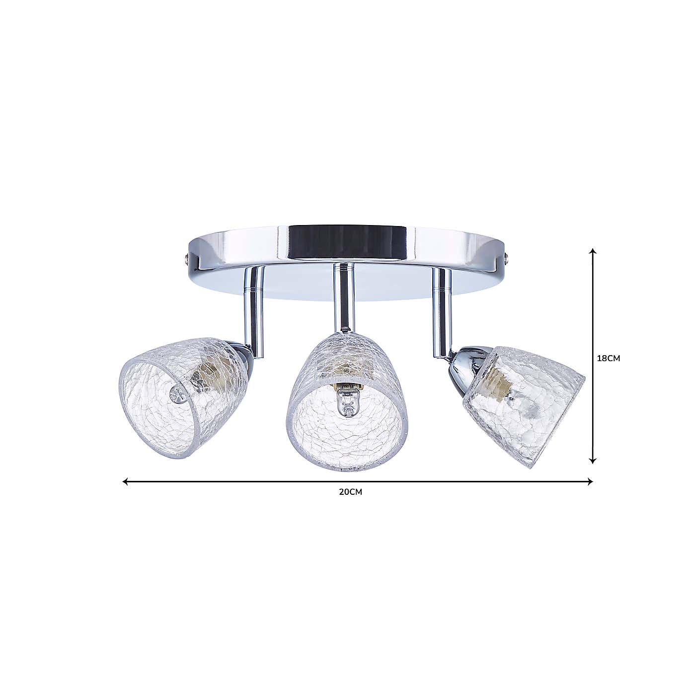 Balston 3 Light Glass Spotlight