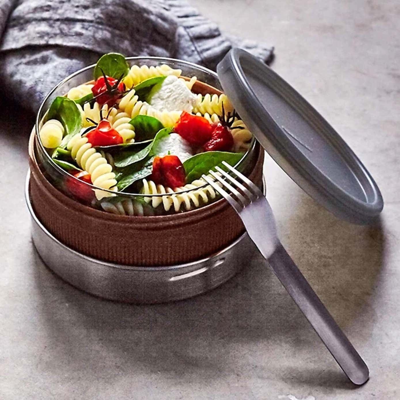 Black and Blum Glass Lunch Bowl