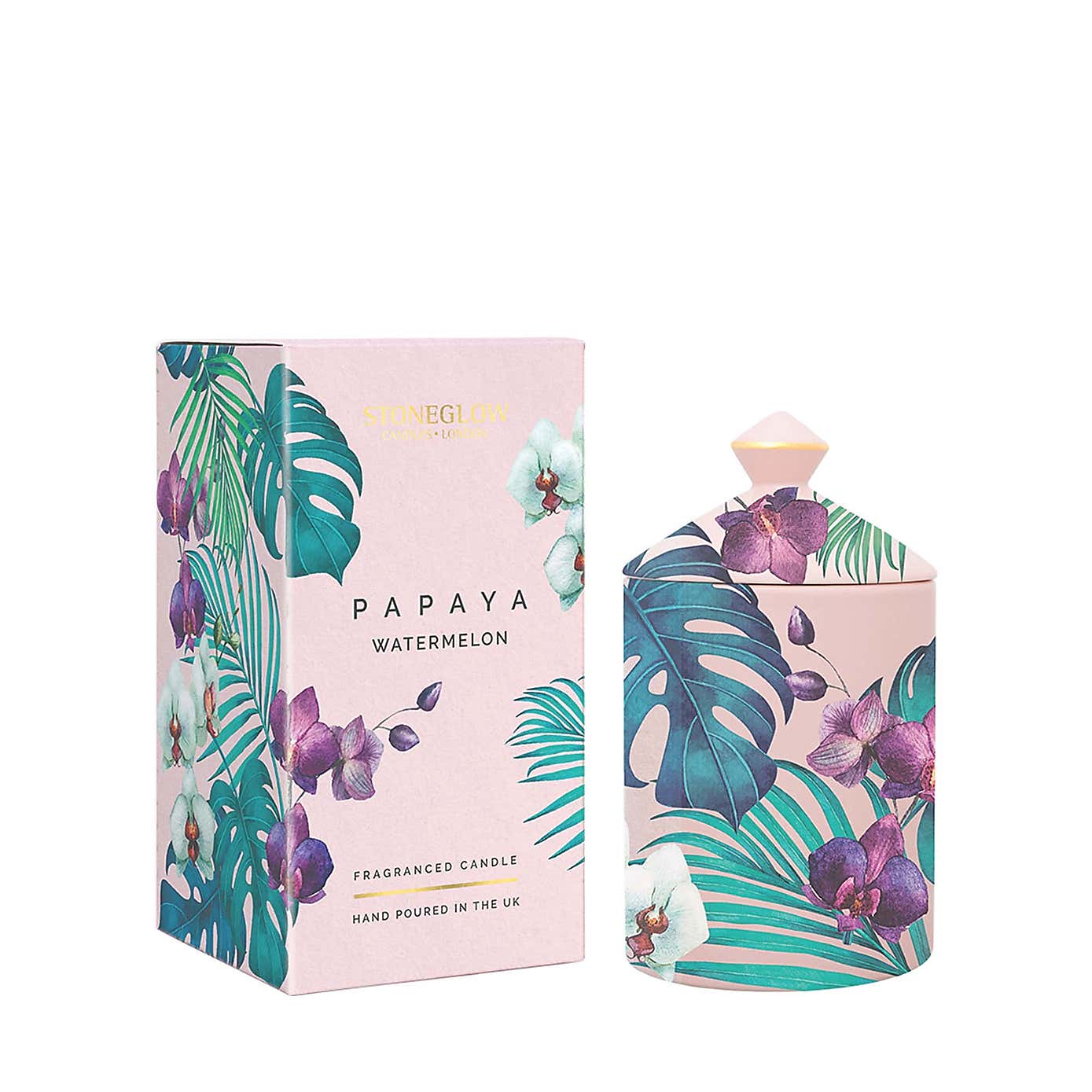 Stoneglow Urban Botanics Papaya Watermelon Ceramic Candle