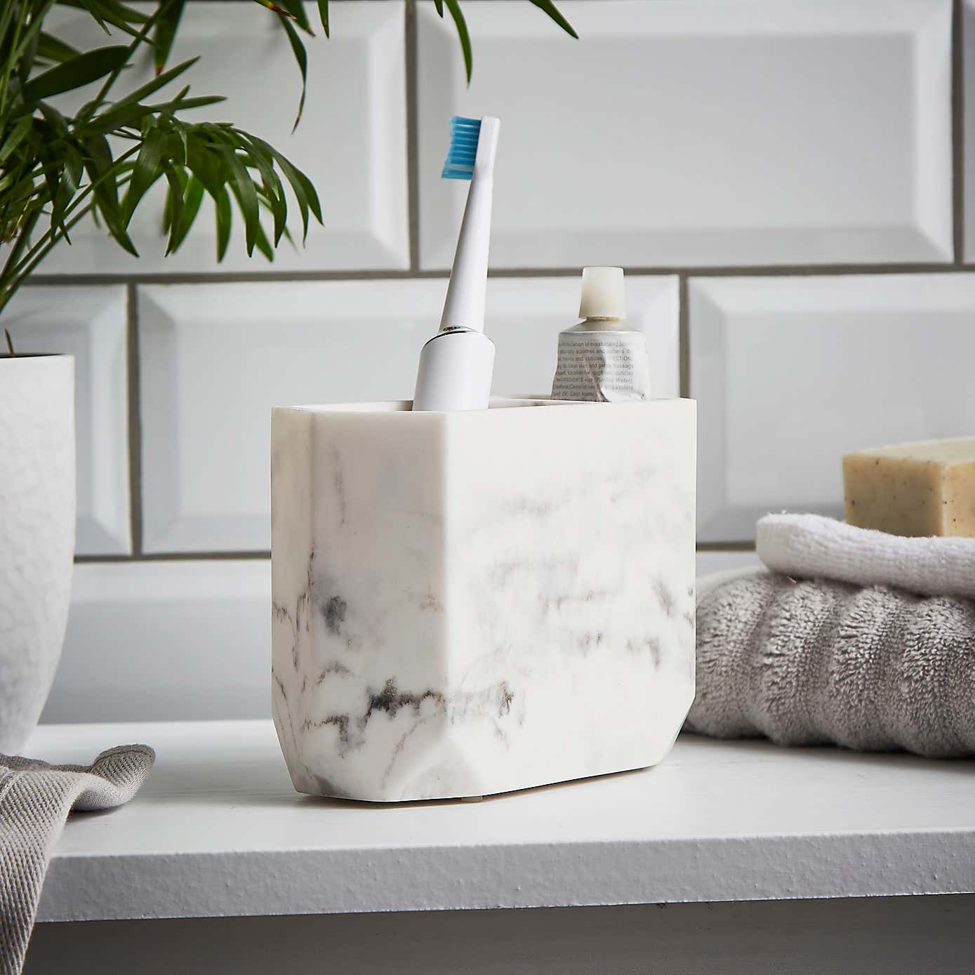 Marble Resin Electric Toothbrush Holder