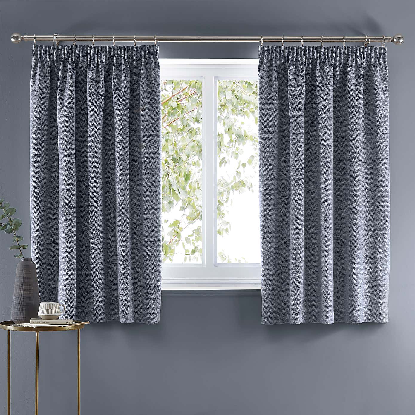 Churchgate Swithland Herringbone Pencil Pleat Curtains