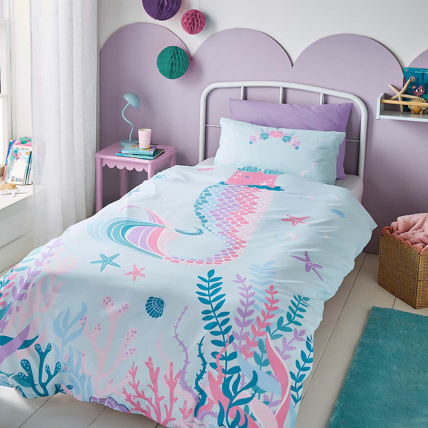 Magical Mermaid Reversible Duvet Cover and Pillowcase Set
