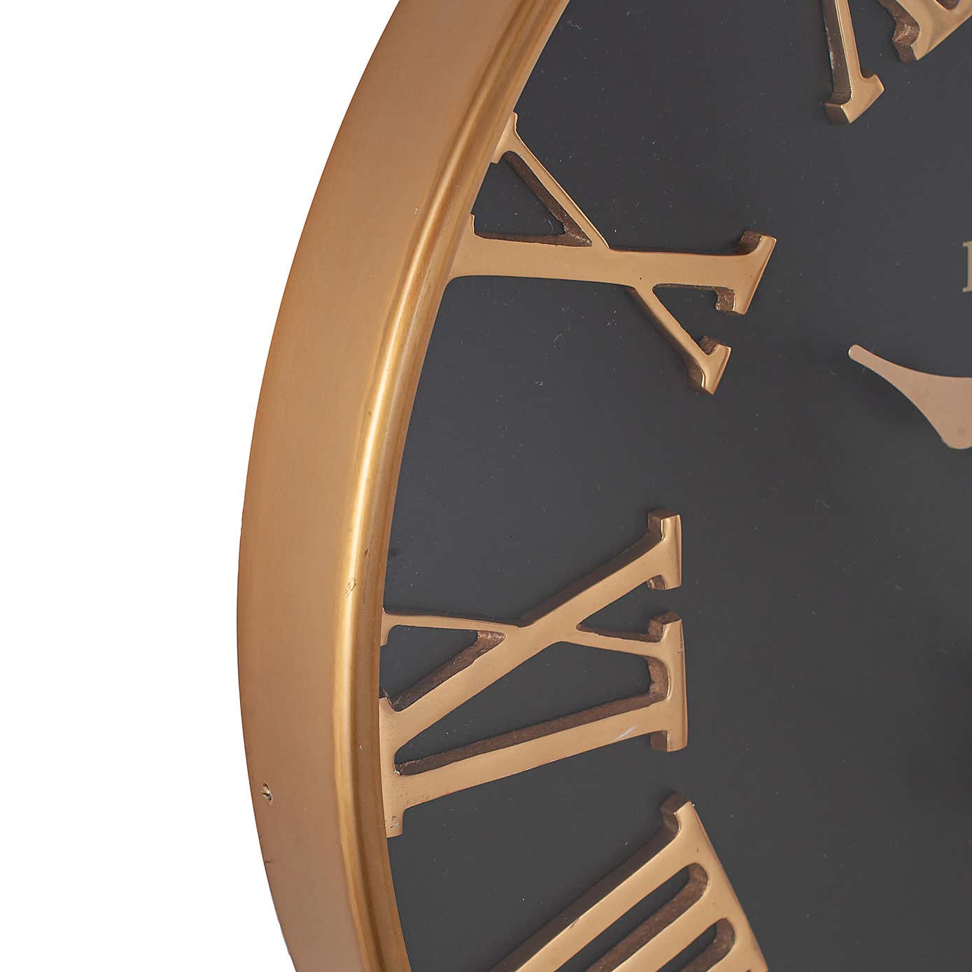 Antique Gold & Black Wall Clock