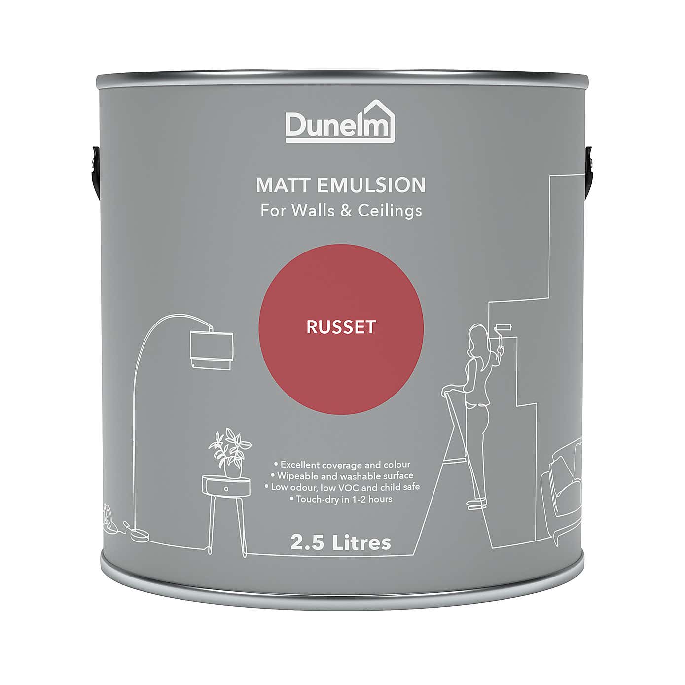 Dunelm Russet Matt Emulsion Paint
