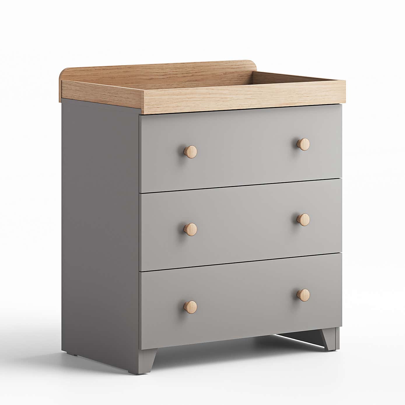 Little Acorns Classic Oak Effect 3 Piece Nursery Furniture Set