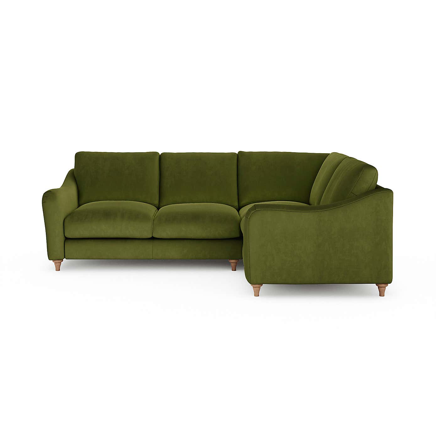 Hattie Matte Plush Velvet Corner Sofa