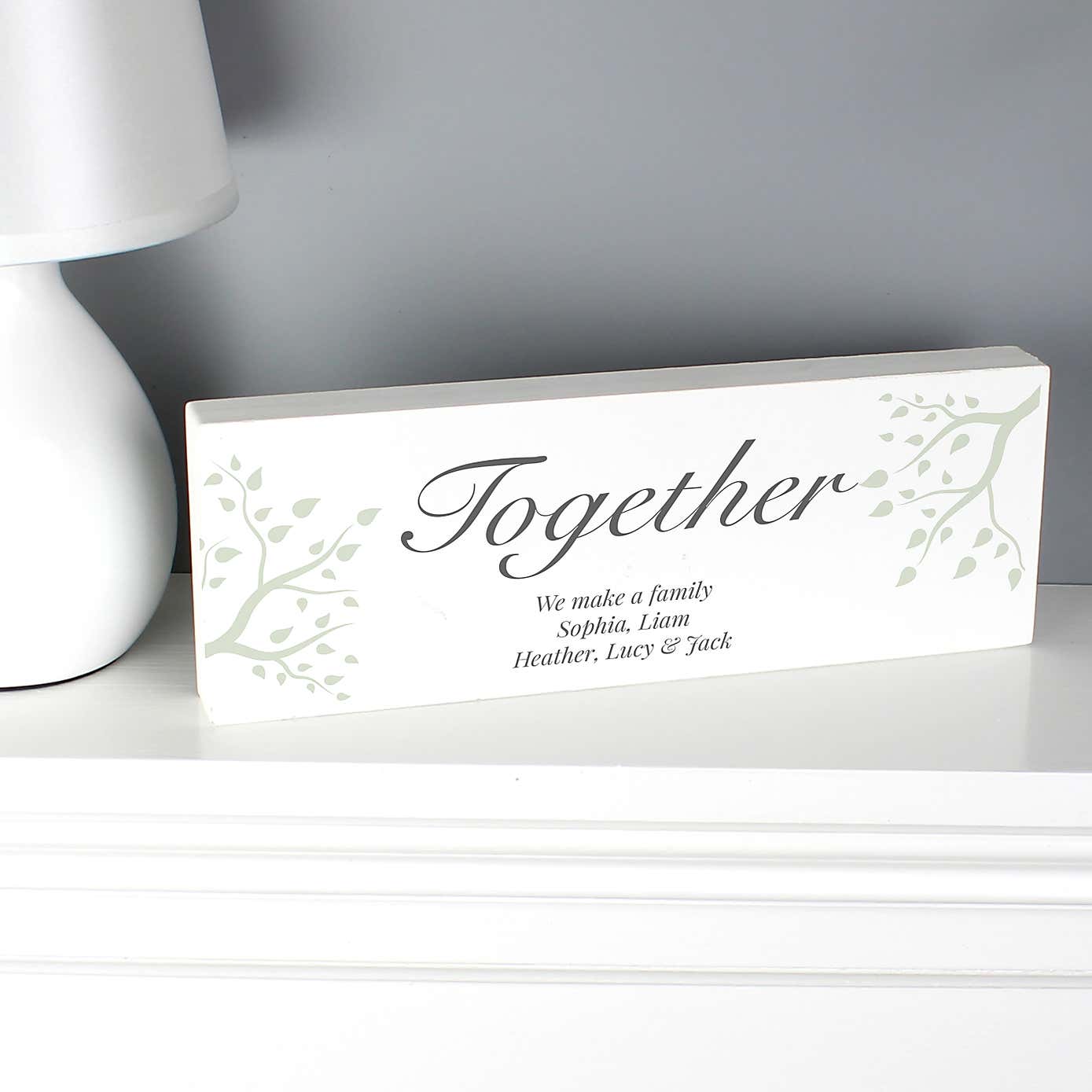Personalised Branches Wooden Block Sign