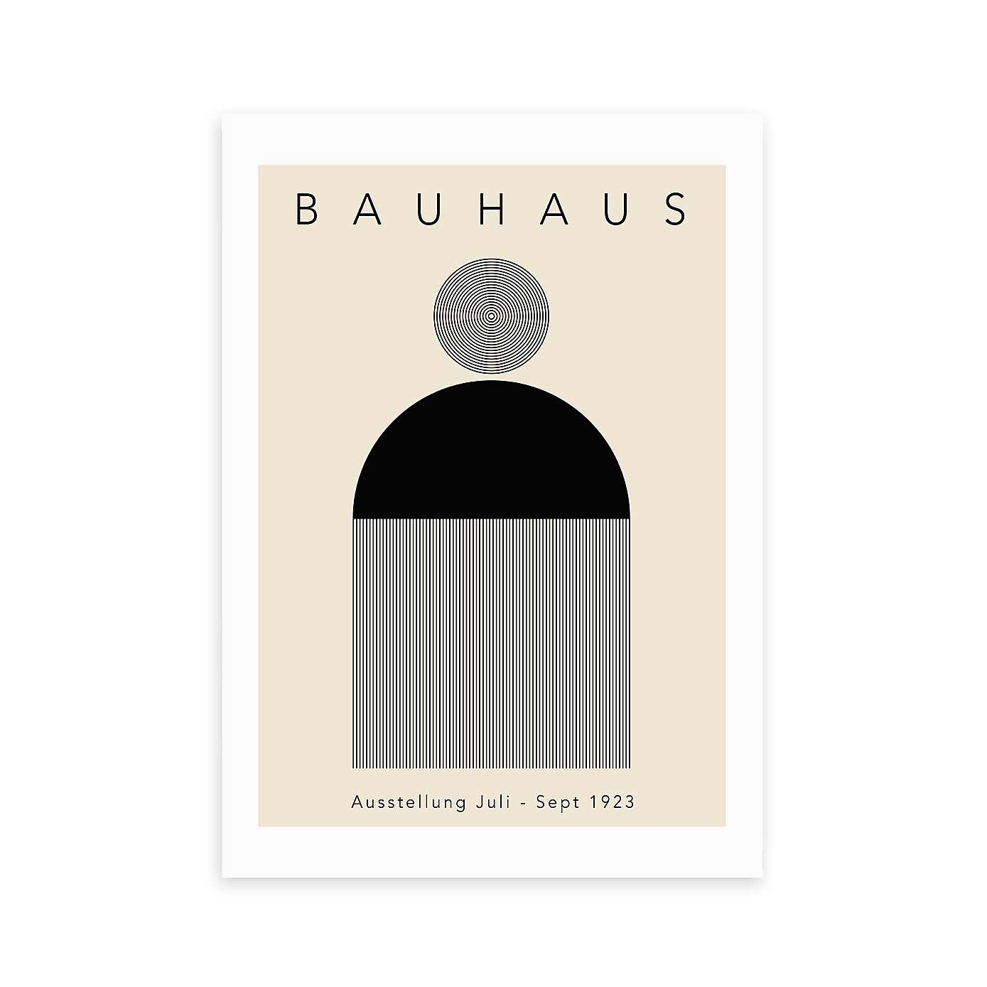 East End Prints Black Minimal Bauhaus Print by Luxe Poster Co