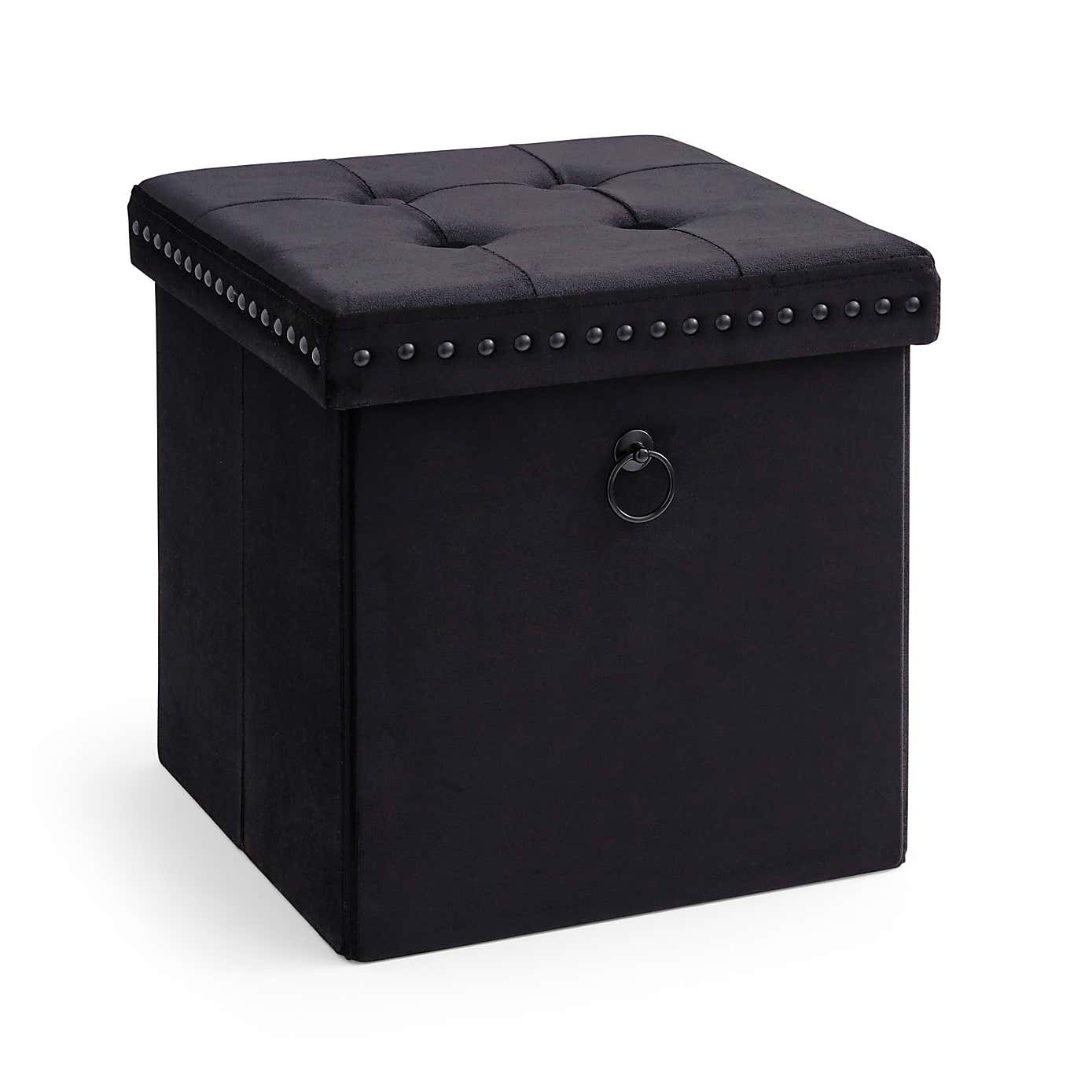 Velvet Cube Ottoman