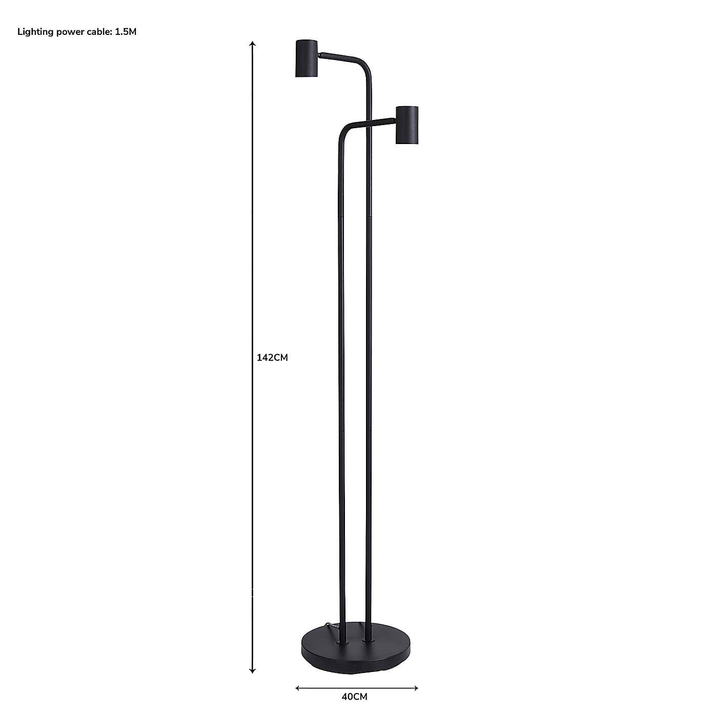 Bradford Floor Lamp Matt Black