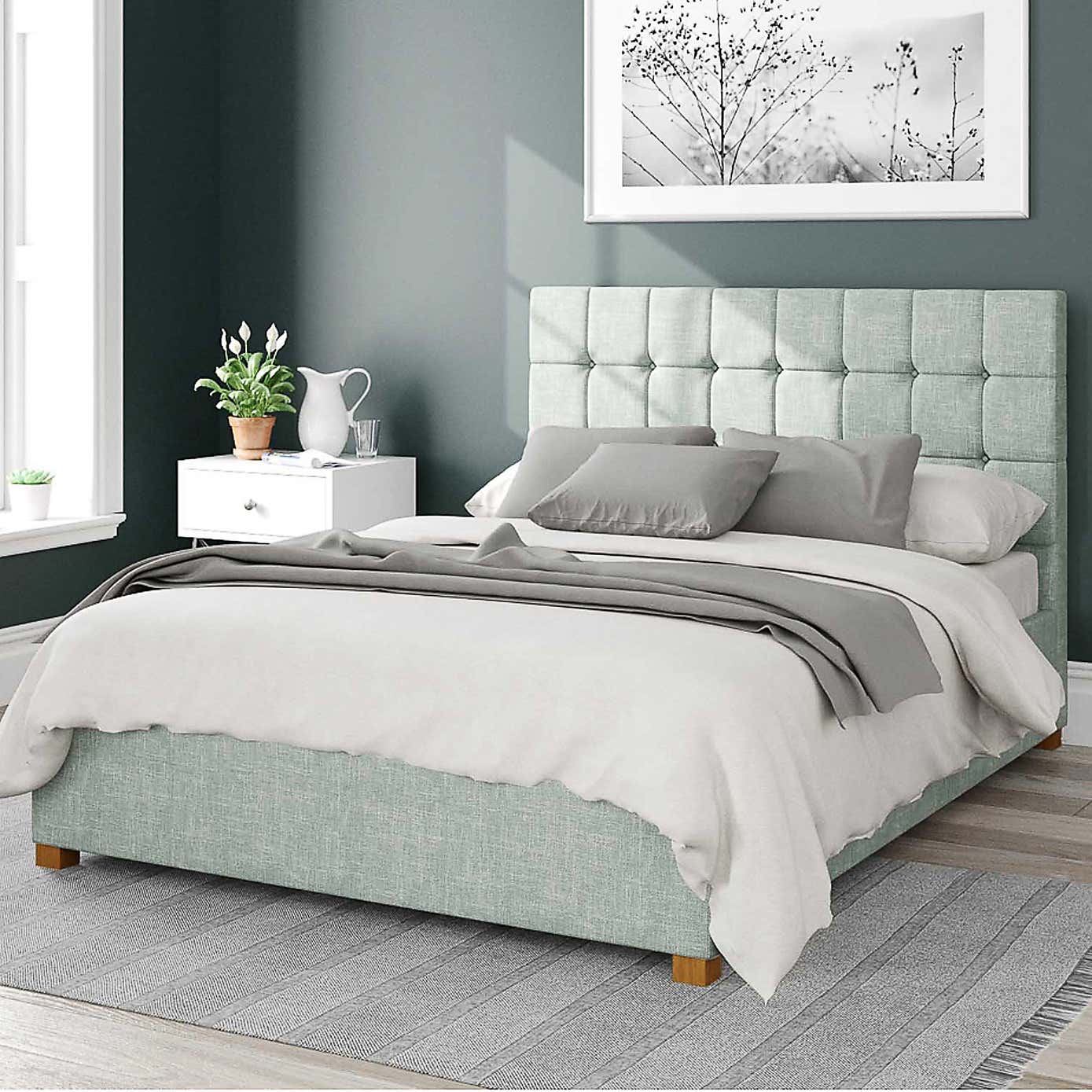 Sinatra Pure Pastel Cotton Ottoman Bed