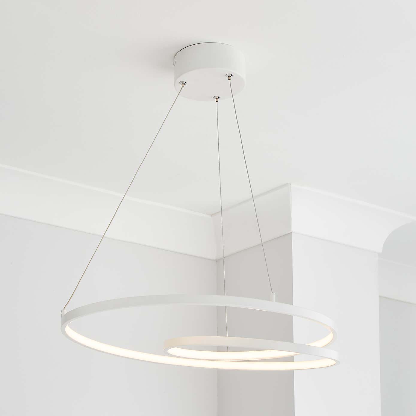 Menton Integrated LED Swirl Ceiling Fitting