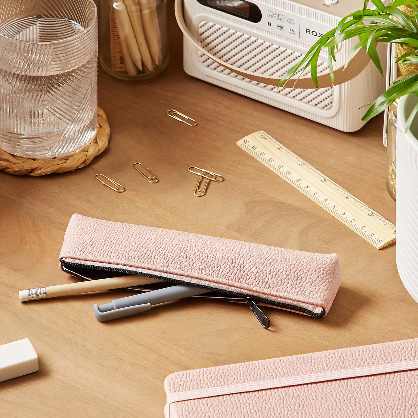 Waters Noble Premium Faux Leather Pencil Case