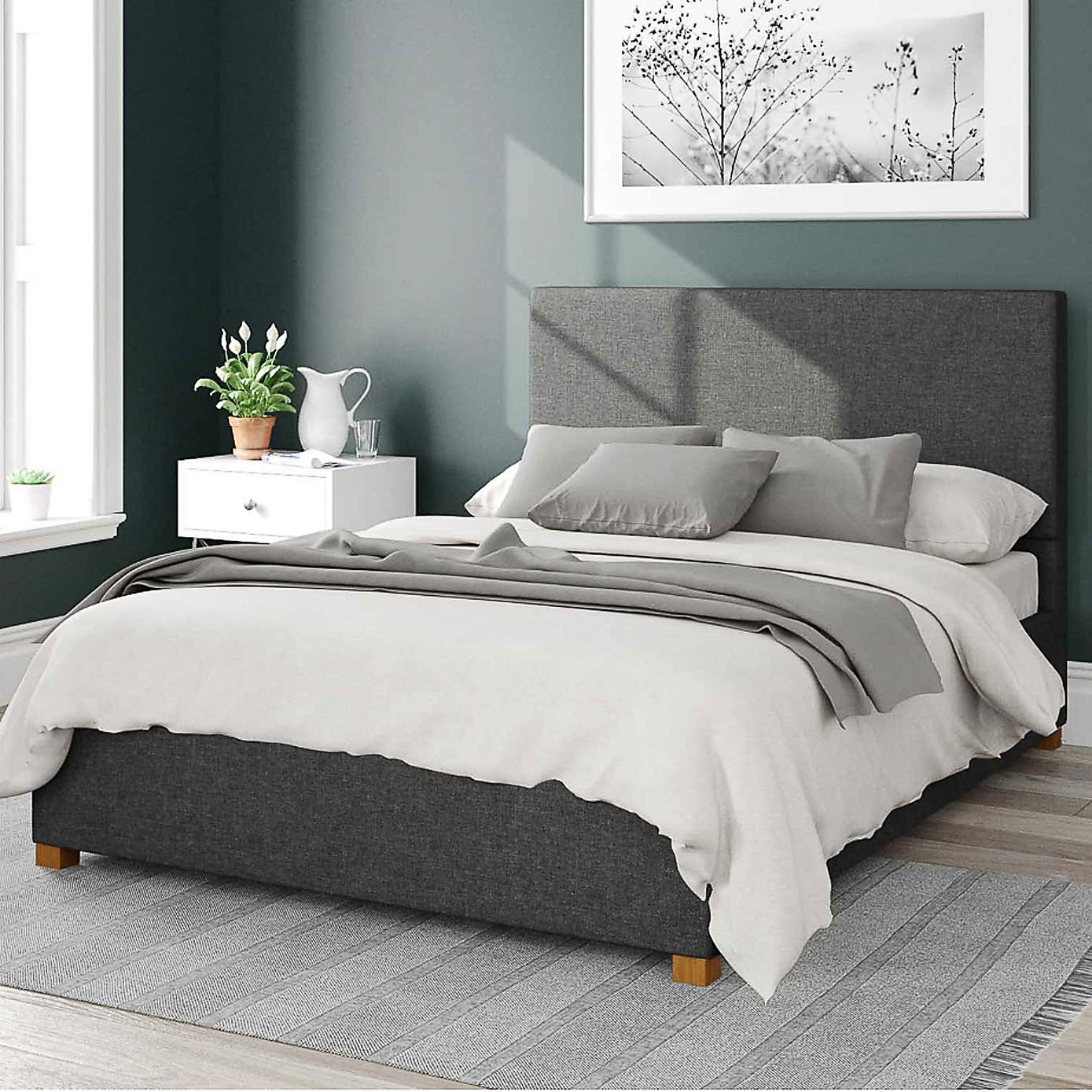 Garland Saxon Twill Ottoman Bed