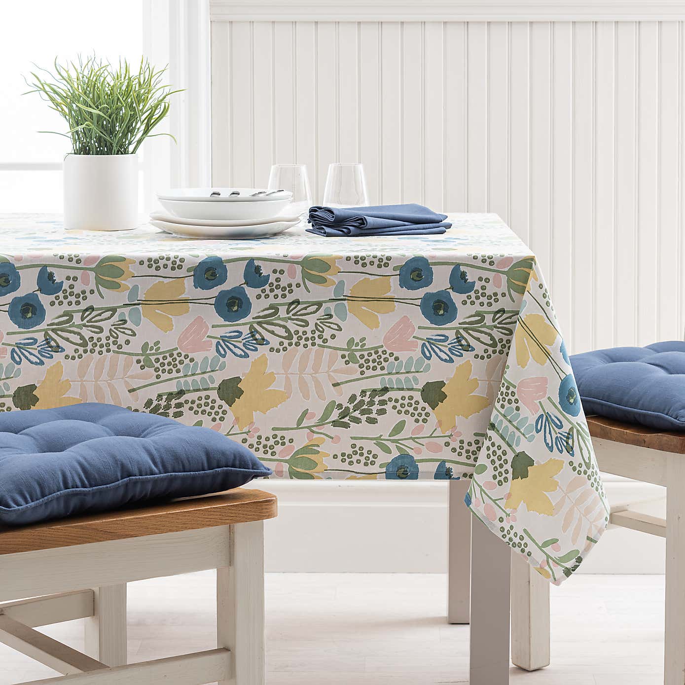 Floral Cotton Tablecloth