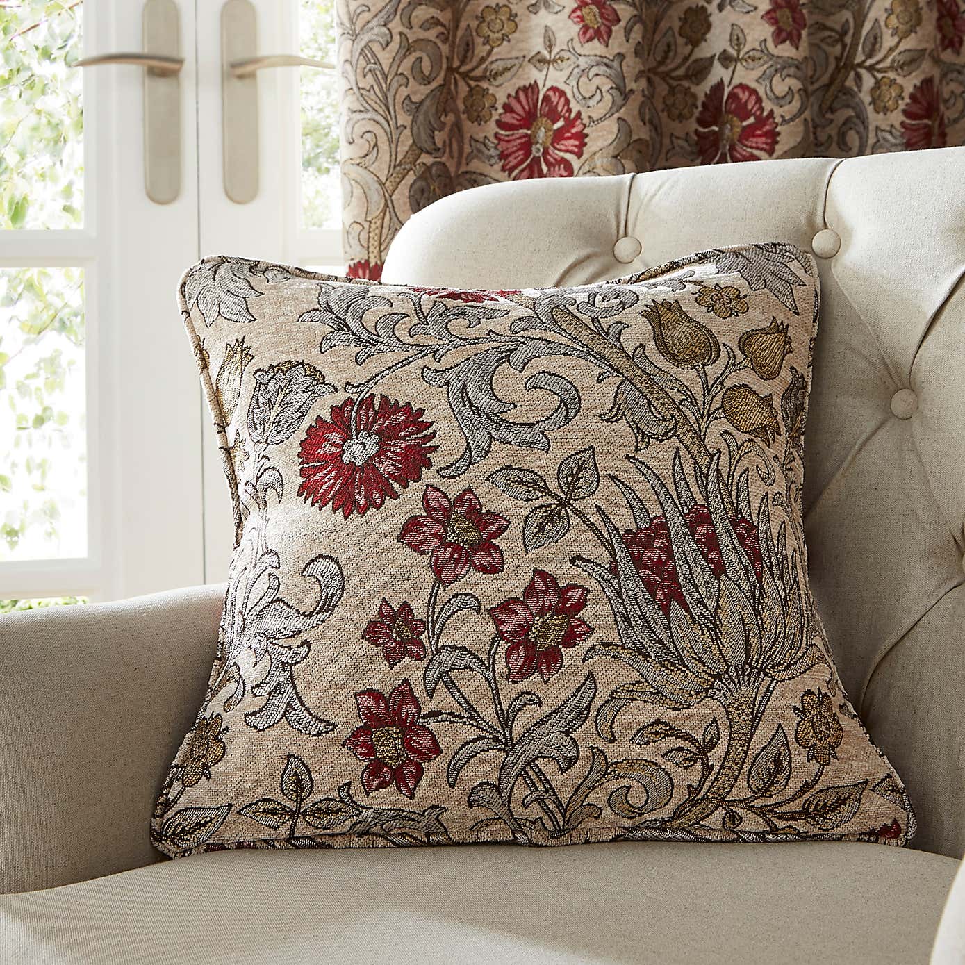 Betsy Chenille Jacquard Eyelet Curtains