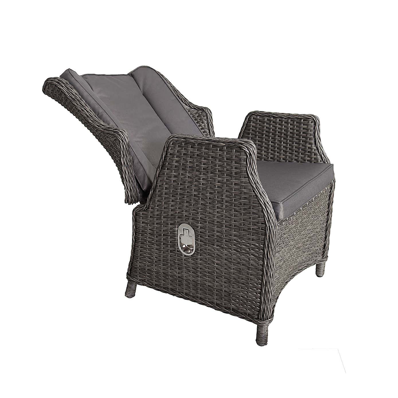 A.Mir Paris 5 Piece Deluxe Outdoor Reclining Chair Set