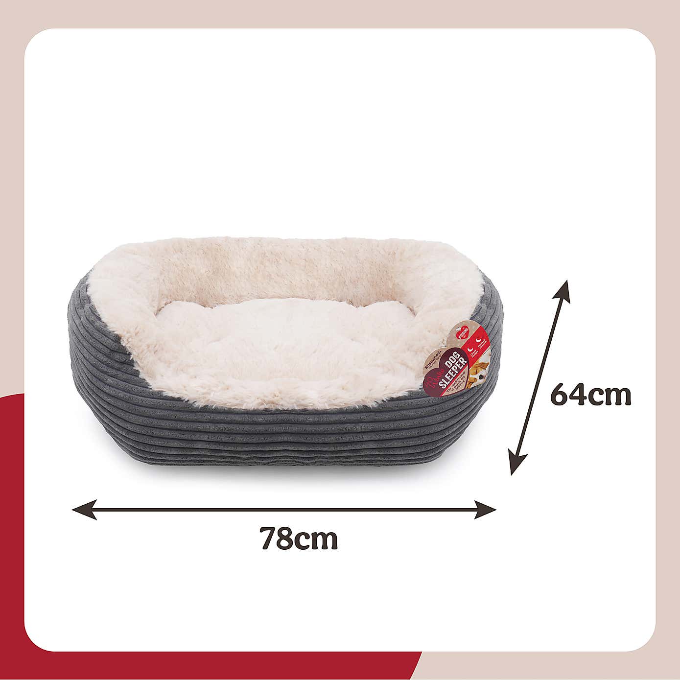 Rosewood Jumbo Cord Pet Bed