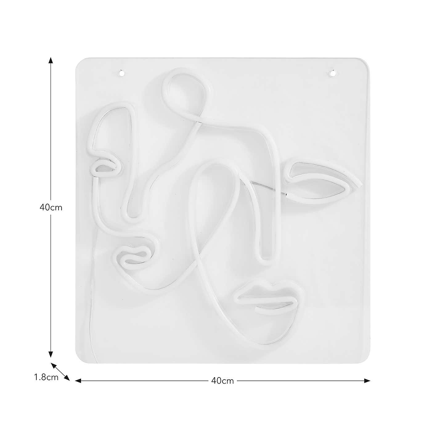 Faces Neon Wall Light