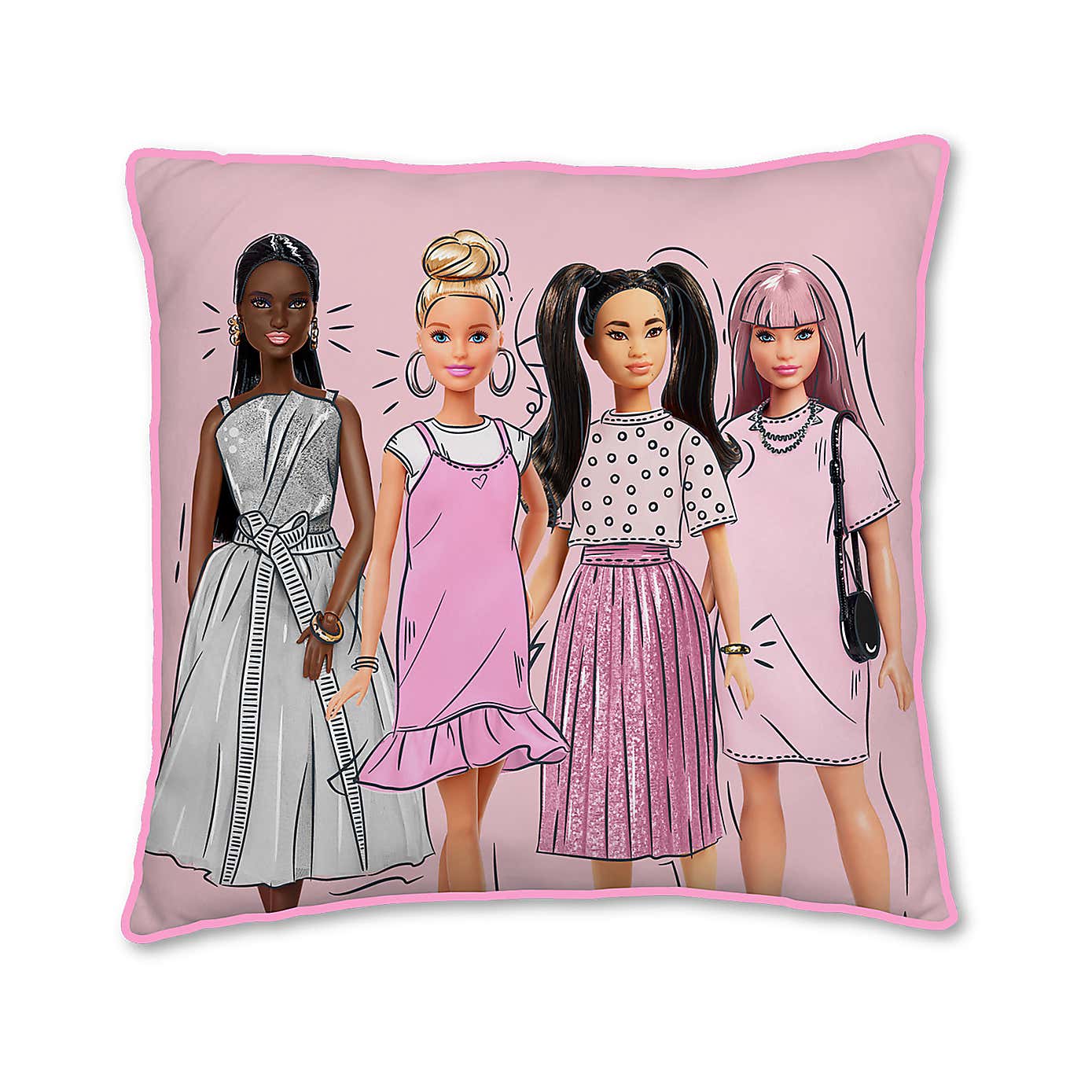 Barbie Figures Cushion