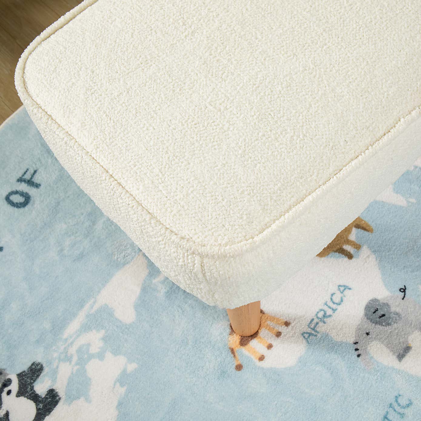 Ida Boucle Nursing Chair with Stool