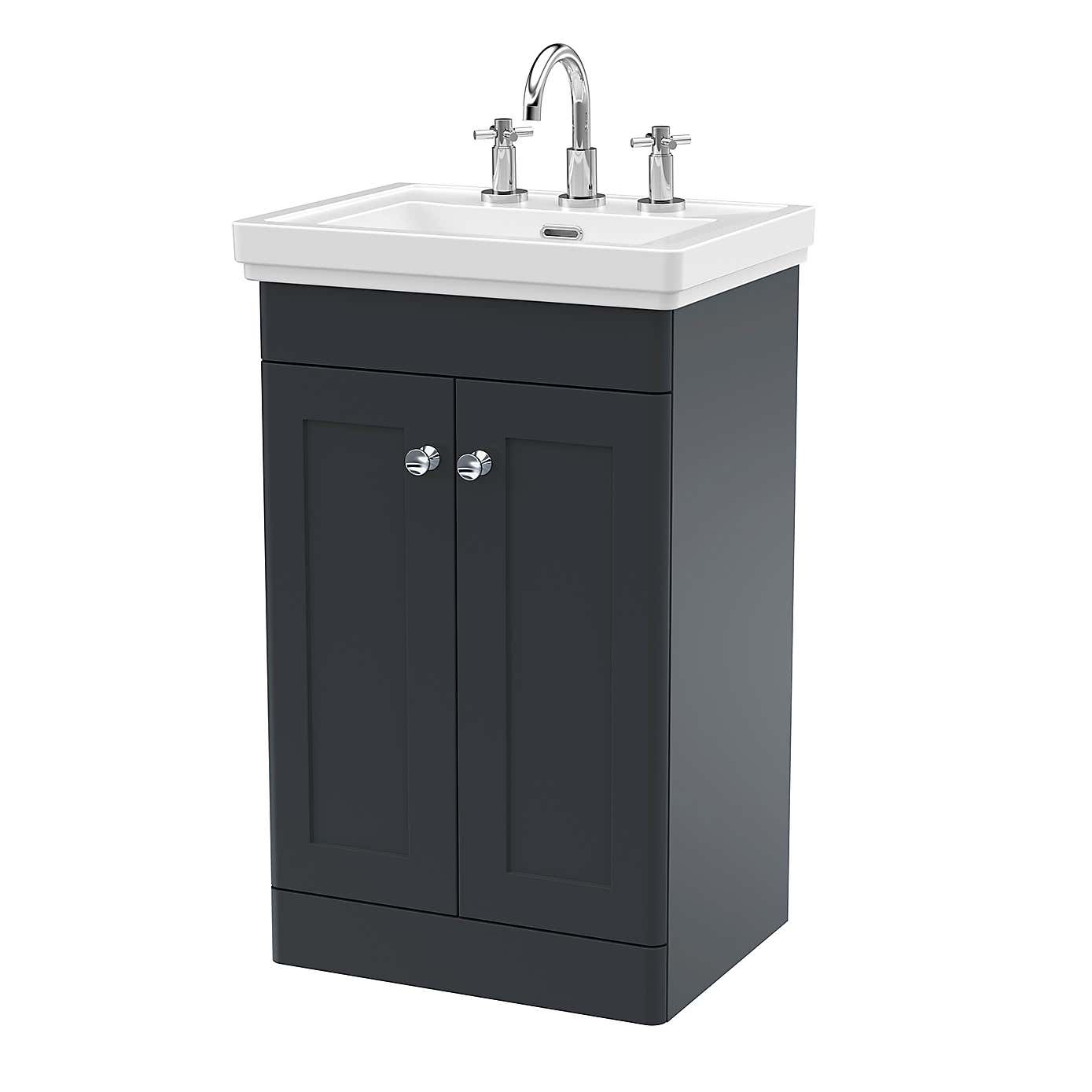 Classique Floor Standing 2 Door Vanity Unit with Basin
