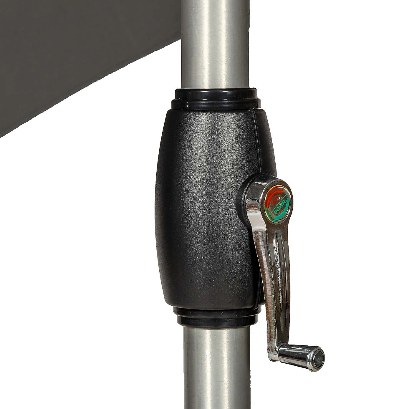 3m Royal Craft Brushed Aluminium Crank and Tilt Parasol