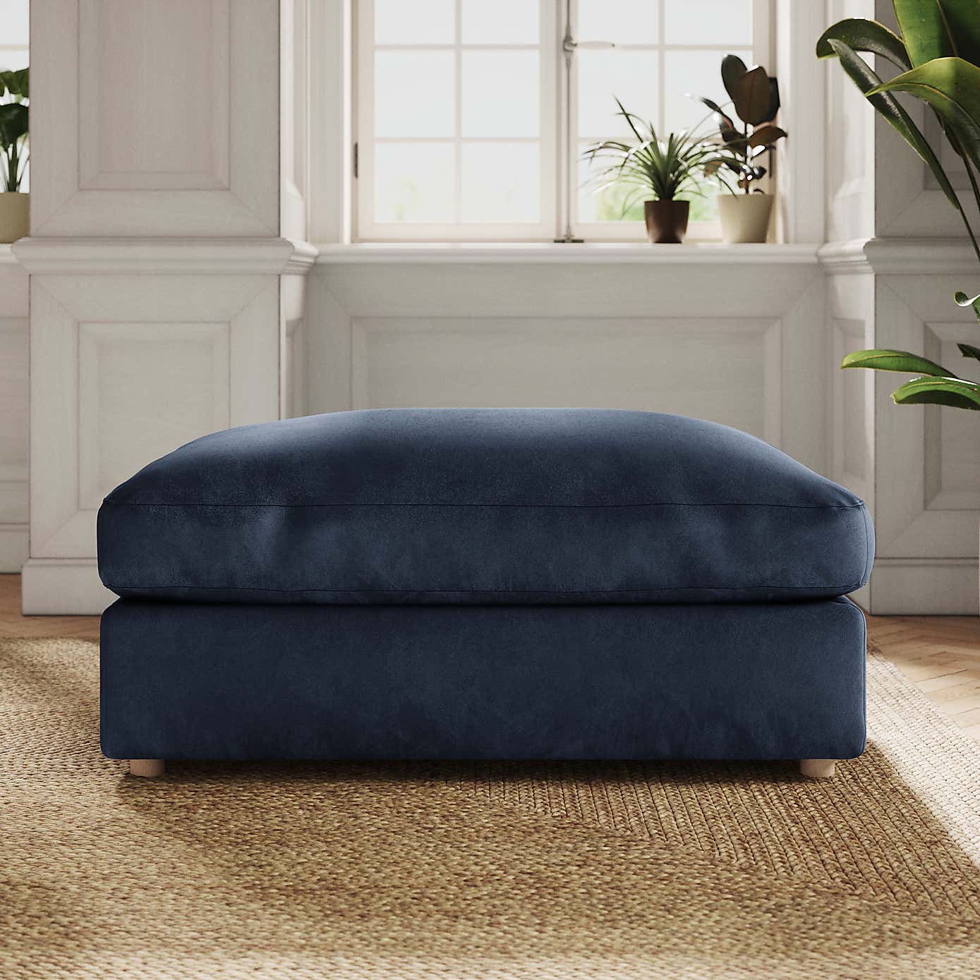 Full Circle Austin Cosy Velvet Modular Footstool