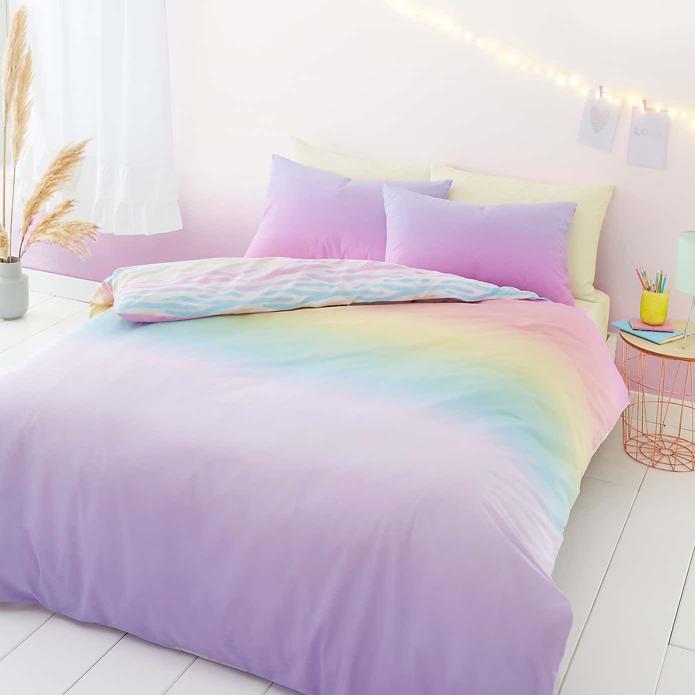 Ombre Pastel Duvet Cover and Pillowcase Set