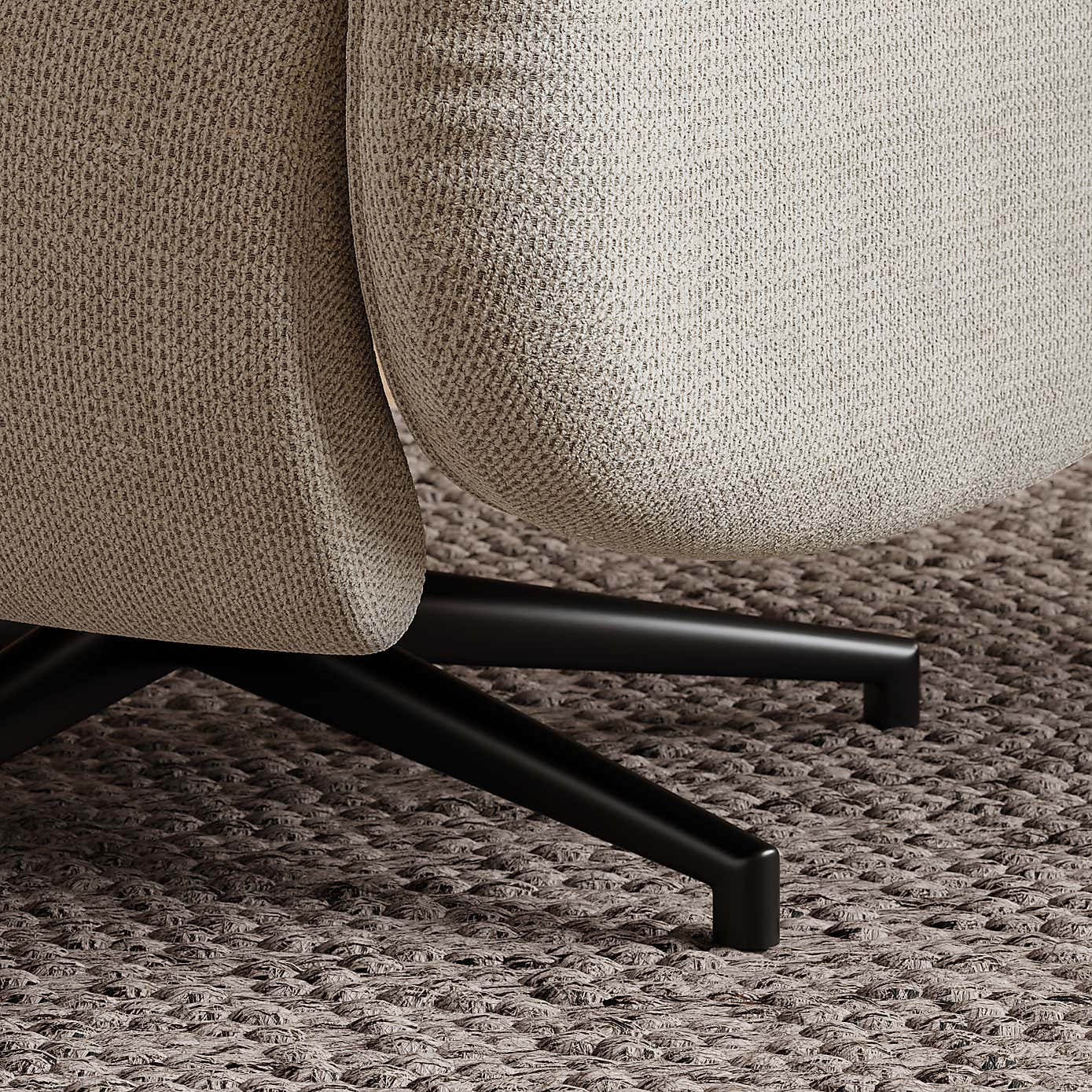 Silas Fabric Recline Swivel Chair