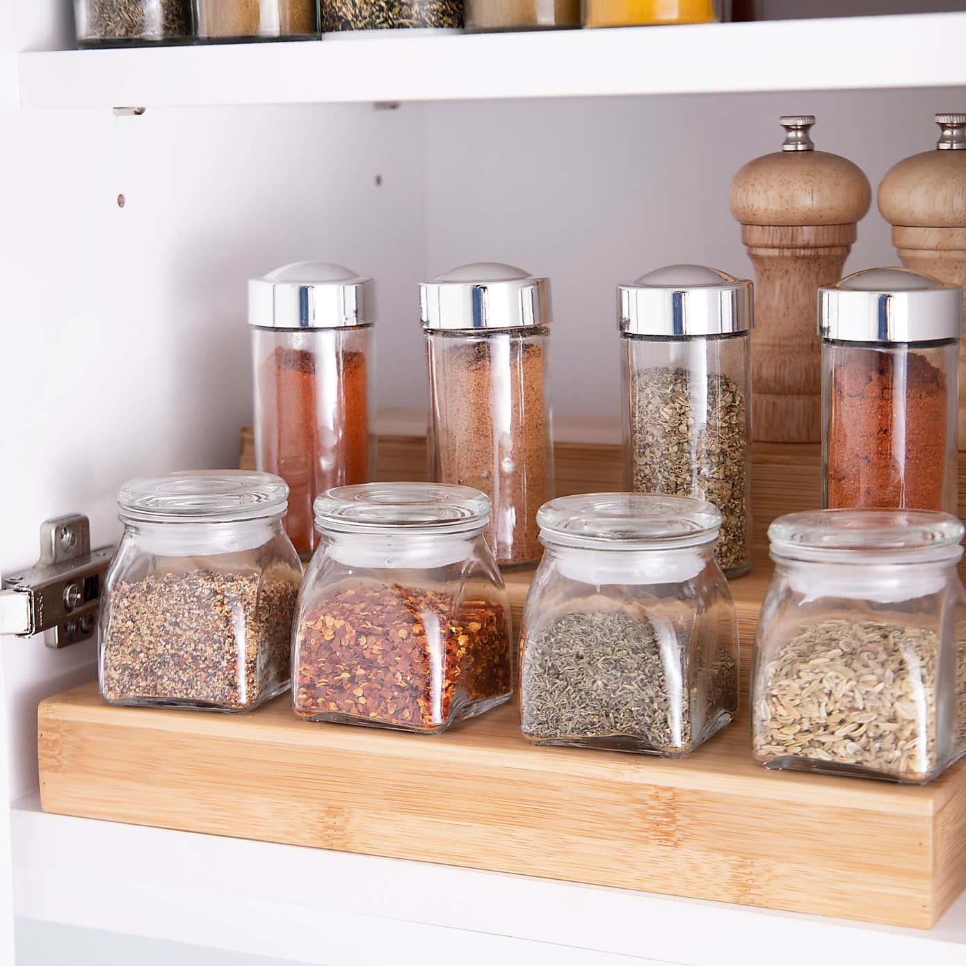 Tiered Wooden Spice Rack/Cupboard Organiser