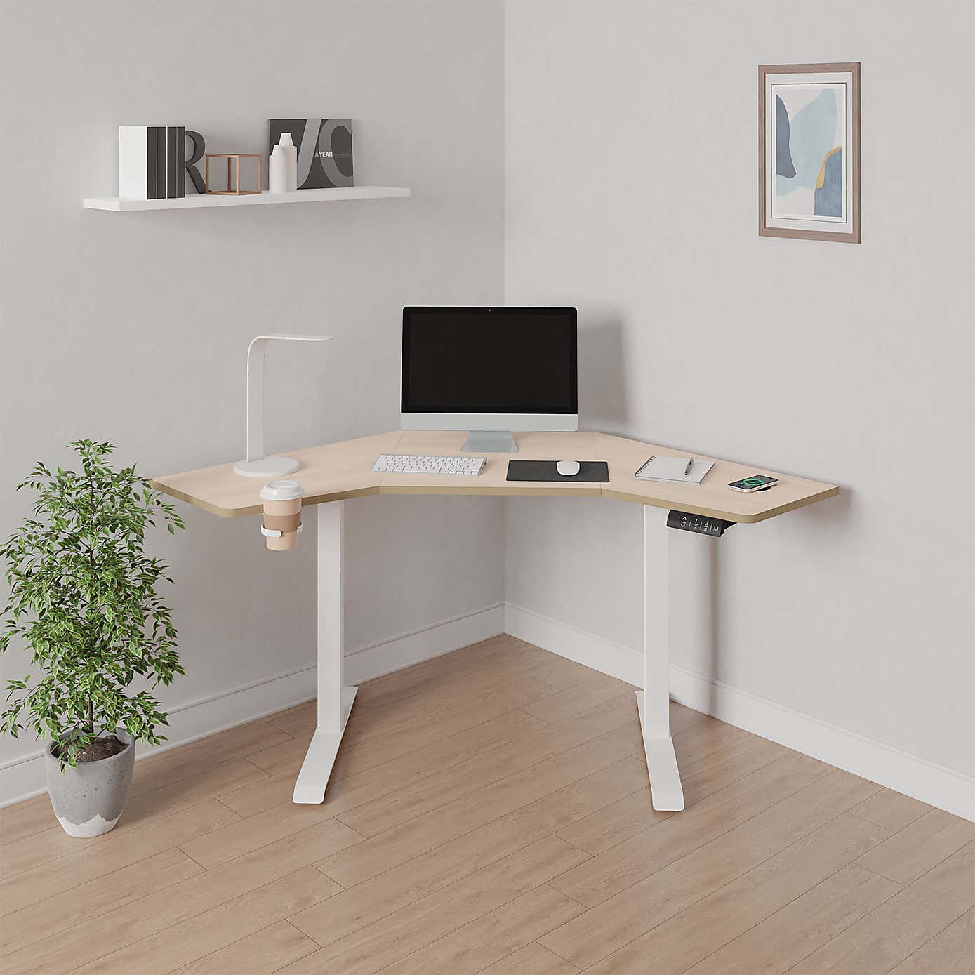 Gino Corner Height Adjustable Desk