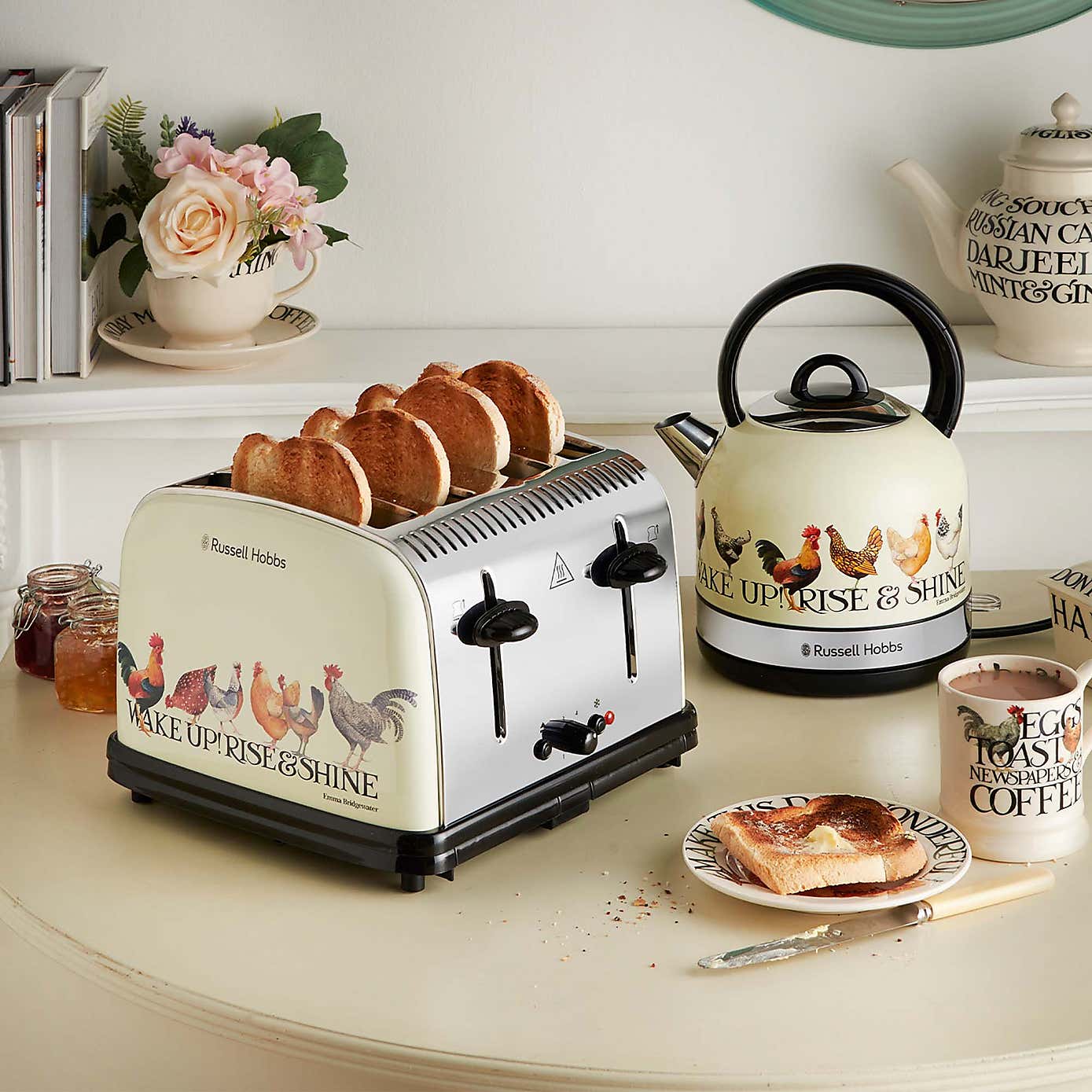 Russell Hobbs Emma Bridgewater Rise and Shine 4 Slice Toaster