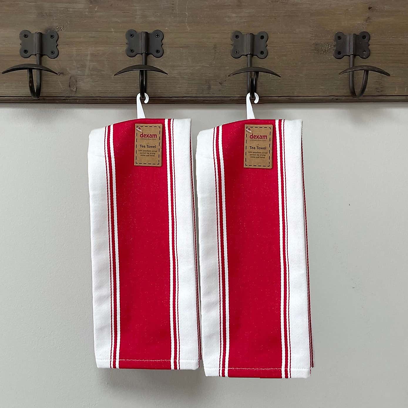 Dexam Set of 2 Love Colour Striped Tea Towels