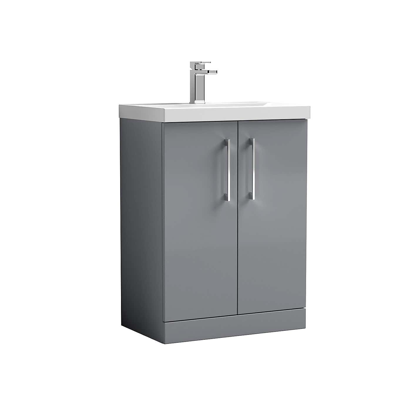 Arno Floor Standing 2 Door Vanity Unit with Basin