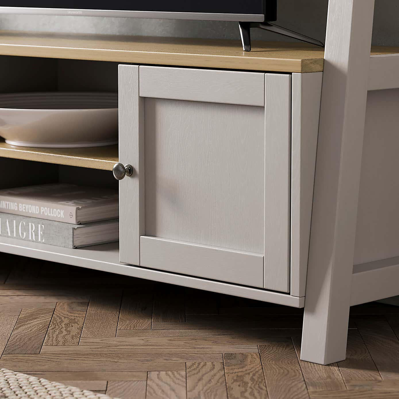 Olney Ladder TV Unit for TVs up to 50", Stone