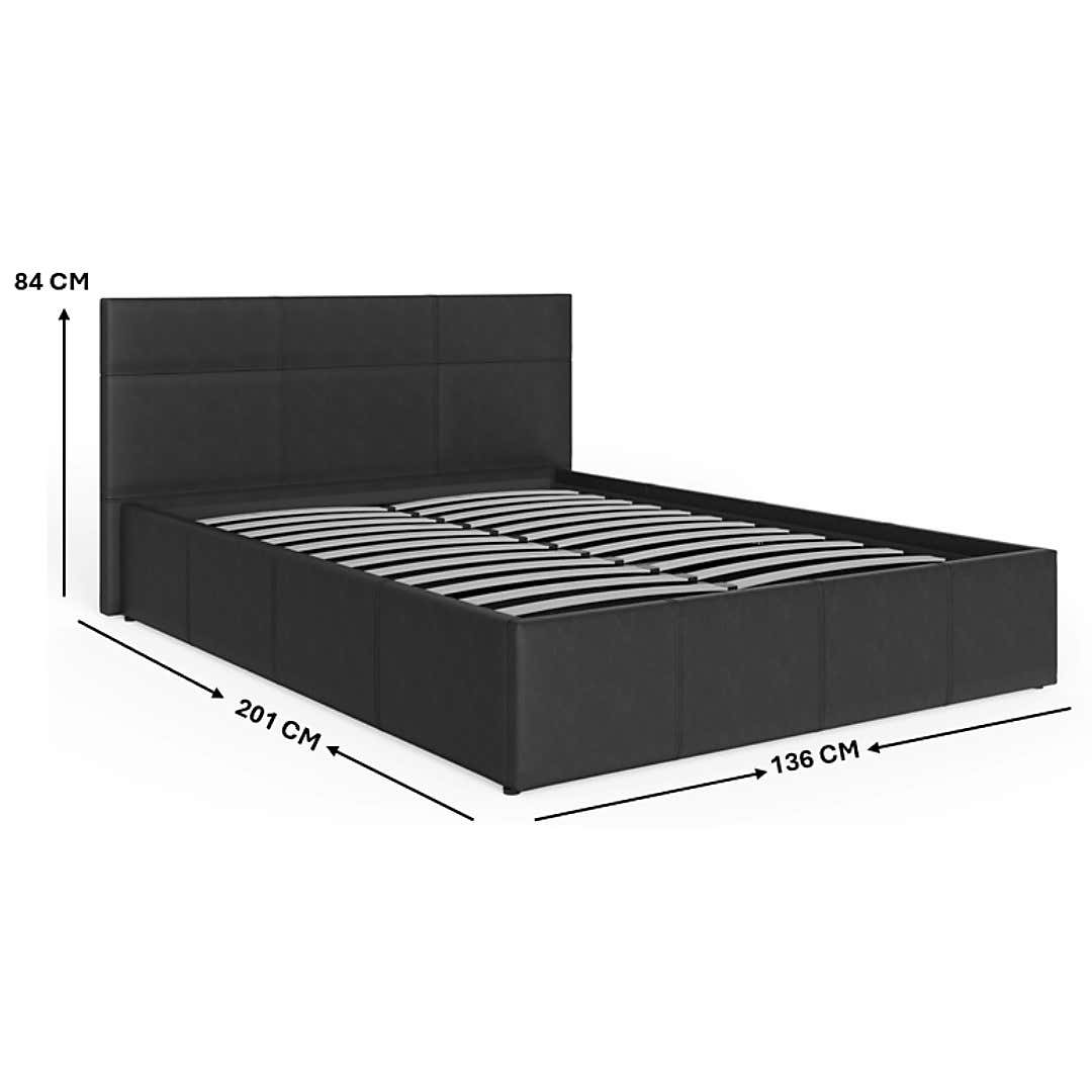 Toronto Black Faux Leather Ottoman Bedstead