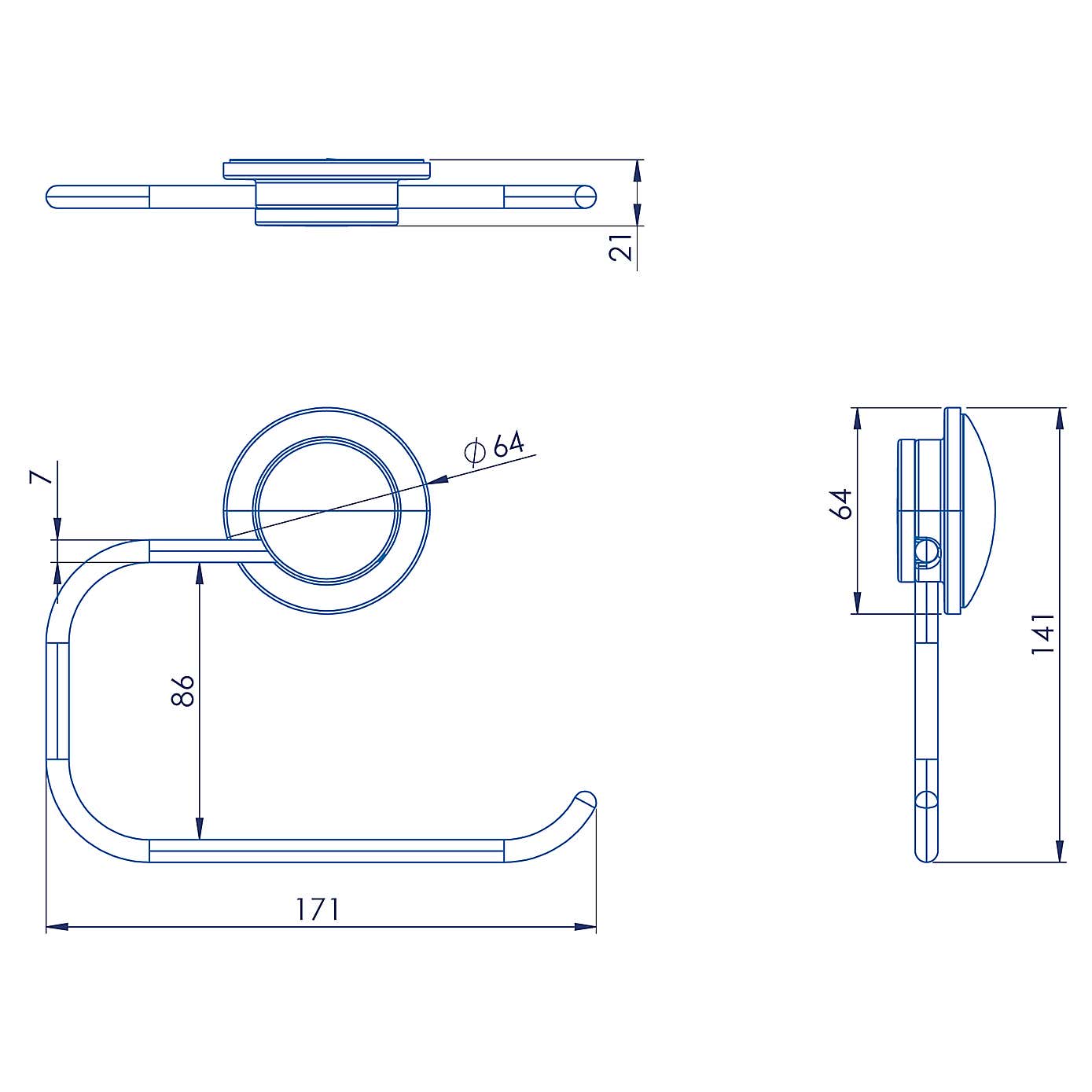 Croydex Stick-n-Lock Toilet Roll Holder