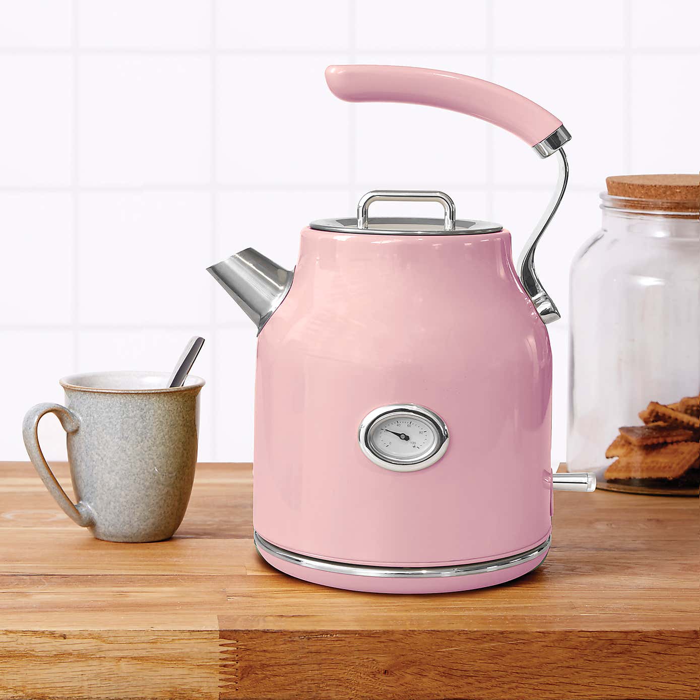 Retro 1.7L 3kW Pink Jug Kettle