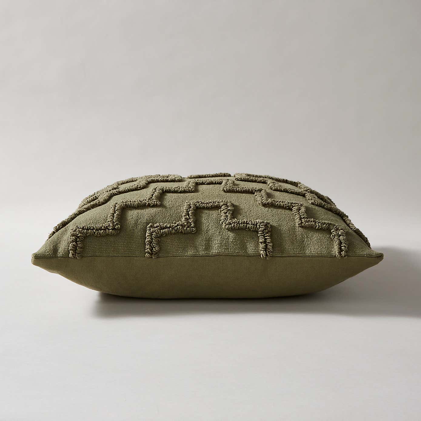 Loop Geometric Olive Cushion Cover